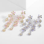 Floral Cubic Zirconia Earrings E7694