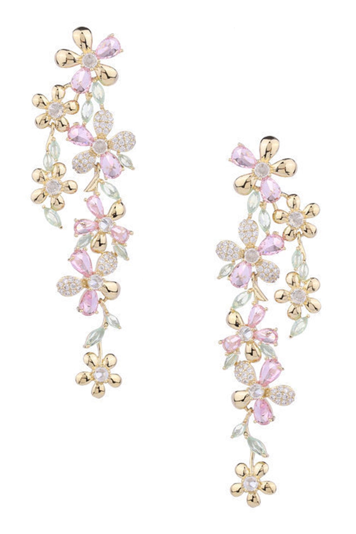 Floral Cubic Zirconia Earrings E7694