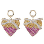 Bow Heart Cubic Zirconia Earrings E7695