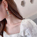 Fishbone Cubic Zirconia Earrings E7696