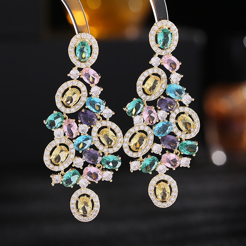 Geometry Cubic Zirconia Earrings E7701
