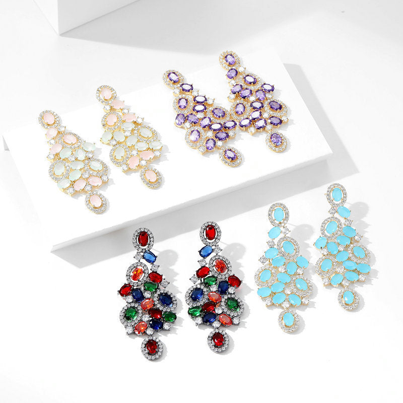 Geometry Cubic Zirconia Earrings E7701