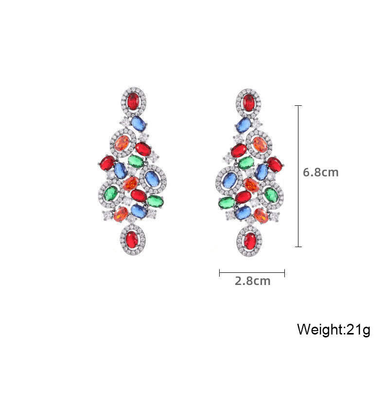 Geometry Cubic Zirconia Earrings E7701