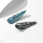Feather Cubic Zirconia Earrings E7702
