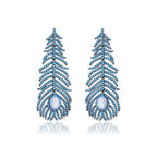 Feather Cubic Zirconia Earrings E7702