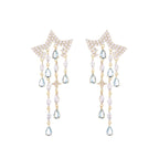 Star Tassel Cubic Zirconia Earrings E7703