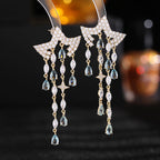 Star Tassel Cubic Zirconia Earrings E7703