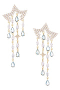 Star Tassel Cubic Zirconia Earrings E7703