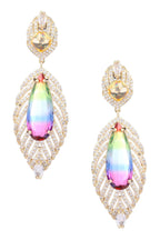 Leaf Cubic Zirconia Earrings E7707