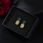 Pineapple Cubic Zirconia Earrings E7714