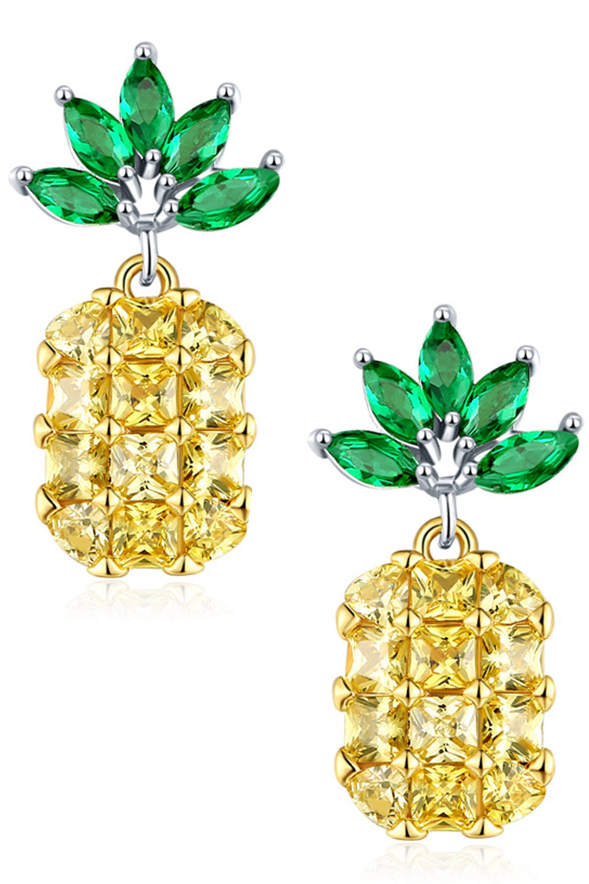 Pineapple Cubic Zirconia Earrings E7714