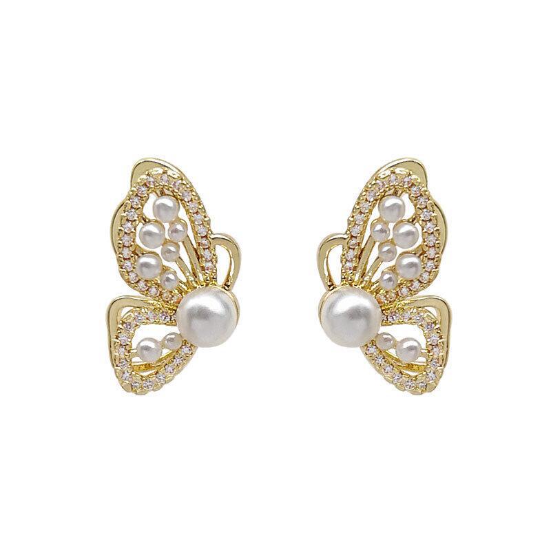 Butterfly Cubic Zirconia Clip On Earrings E7793