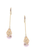 Teardrop Cubic Zirconia Pearl Earrings E7807