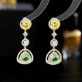 Geometric Triangle Cubic Zirconia Earrings E7808