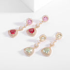 Geometric Triangle Cubic Zirconia Earrings E7808