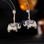 Elephant Cubic Zirconia Earrings E7809