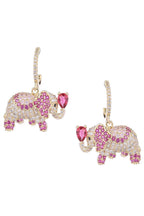Elephant Cubic Zirconia Earrings E7809