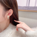 Flower Cubic Zirconia Asymmetric Earrings E7813