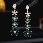 Flower Chains Cubic Zirconia Earrings E7815
