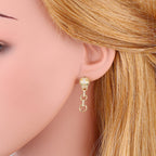 Leopard Head Hoop Cubic Zirconia Earrings E7816