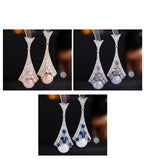 Floral Pearl Cubic Zirconia Earrings E7818