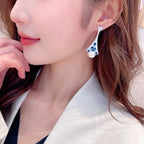 Floral Pearl Cubic Zirconia Earrings E7818