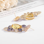 Geometry Heart Teardrop Cubic Zirconia Earrings E7823