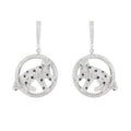Leopard Circle Cubic Zirconia Earrings E7825