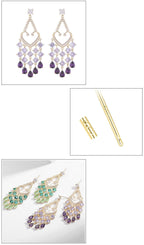 Tassel Cubic Zirconia Earrings E7826
