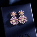 Flower Cubic Zirconia Earrings E7827