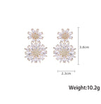 Flower Cubic Zirconia Earrings E7827