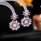 Flower Cubic Zirconia Earrings E7827