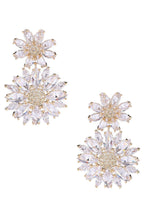Flower Cubic Zirconia Earrings E7827