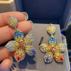 Flower Cubic Zirconia Earrings E7856