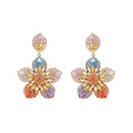 Flower Cubic Zirconia Earrings E7856