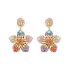Flower Cubic Zirconia Earrings E7856