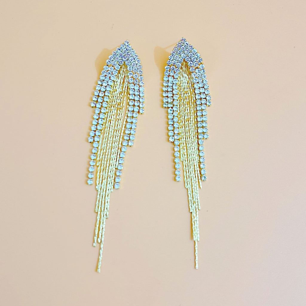 Tassel Rhinestone Earrings E7860