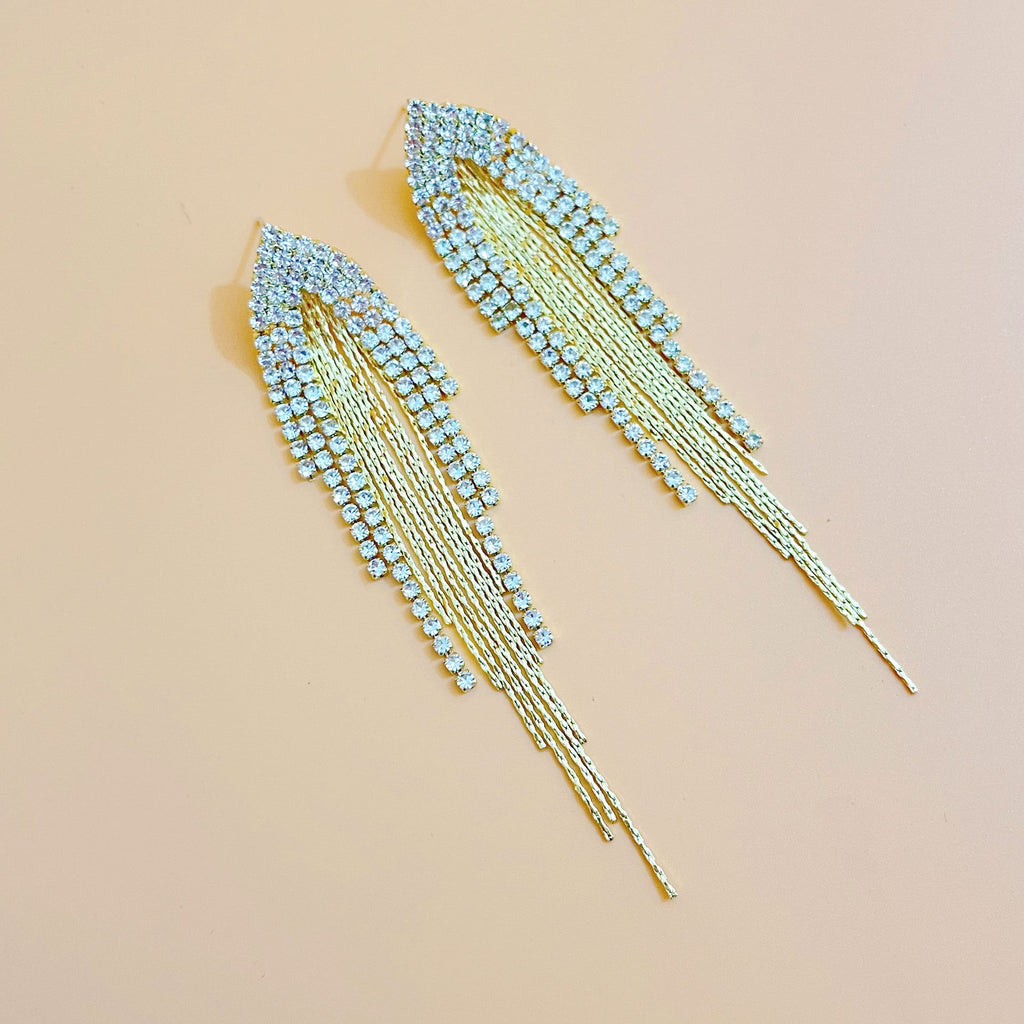 Tassel Rhinestone Earrings E7860