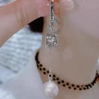 DC  Rhinestone Asymmetrical Earrings E7861