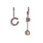 DC  Rhinestone Asymmetrical Earrings E7861