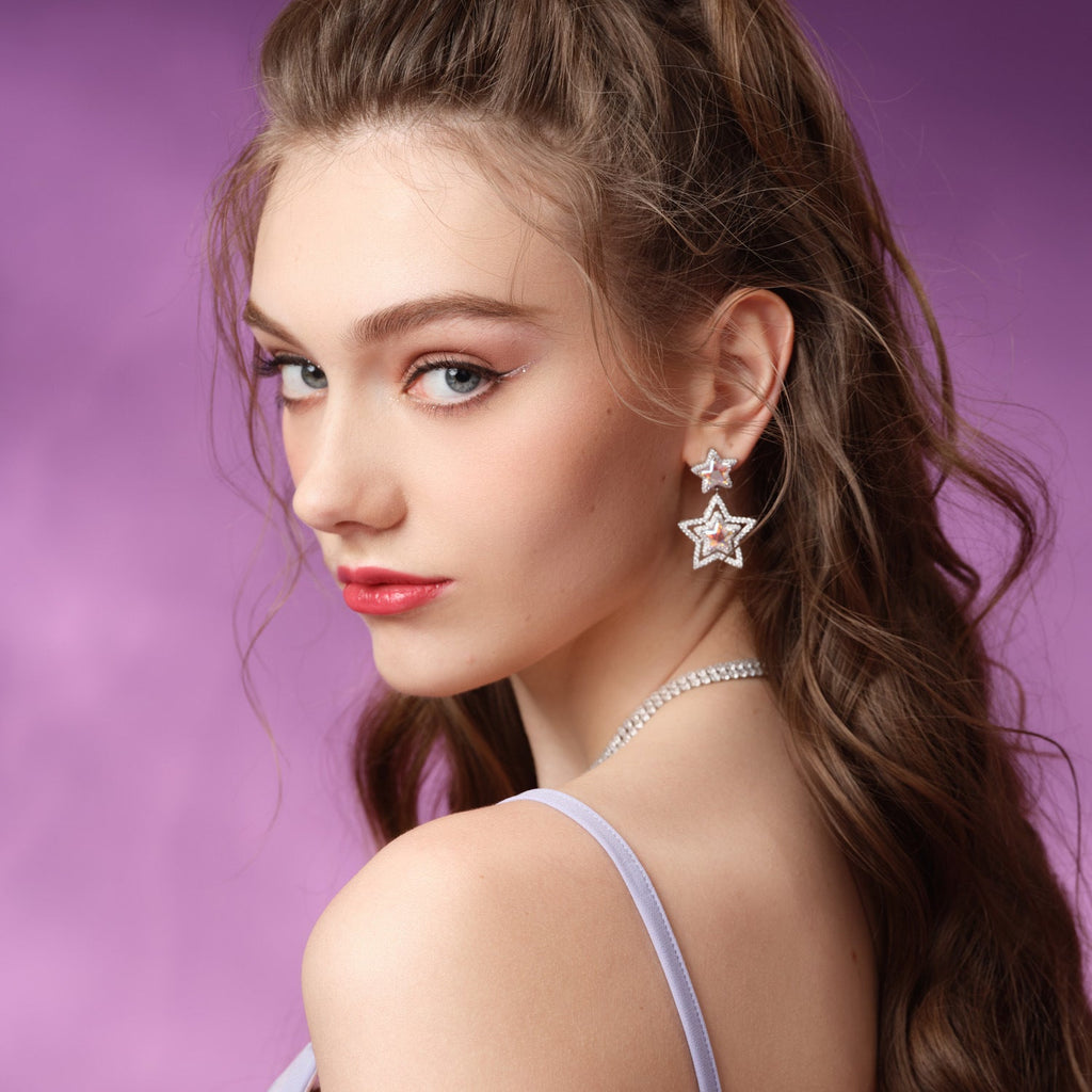 Star Cubic Zirconia Earrings E7883