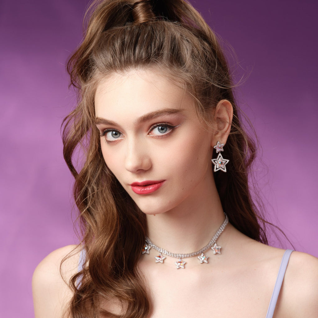 Star Cubic Zirconia Earrings E7883