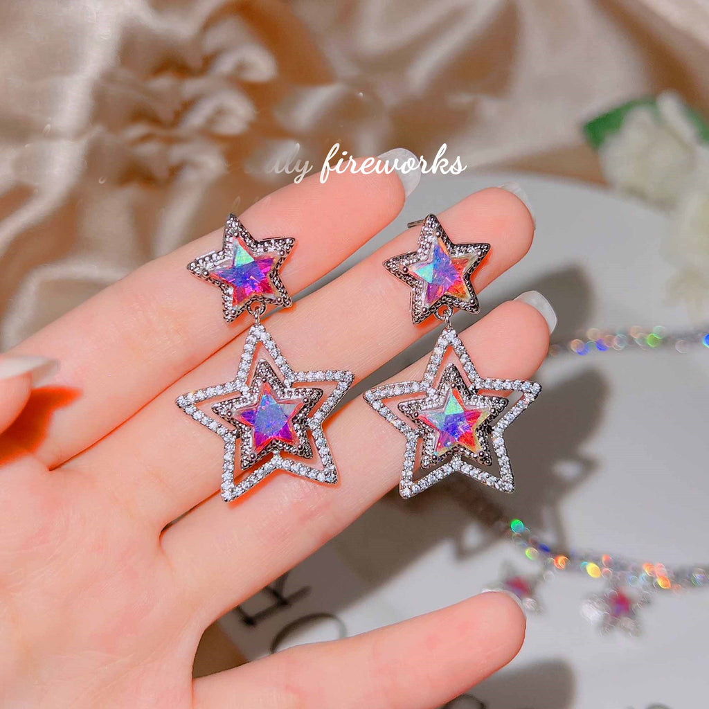 Star Cubic Zirconia Earrings E7883