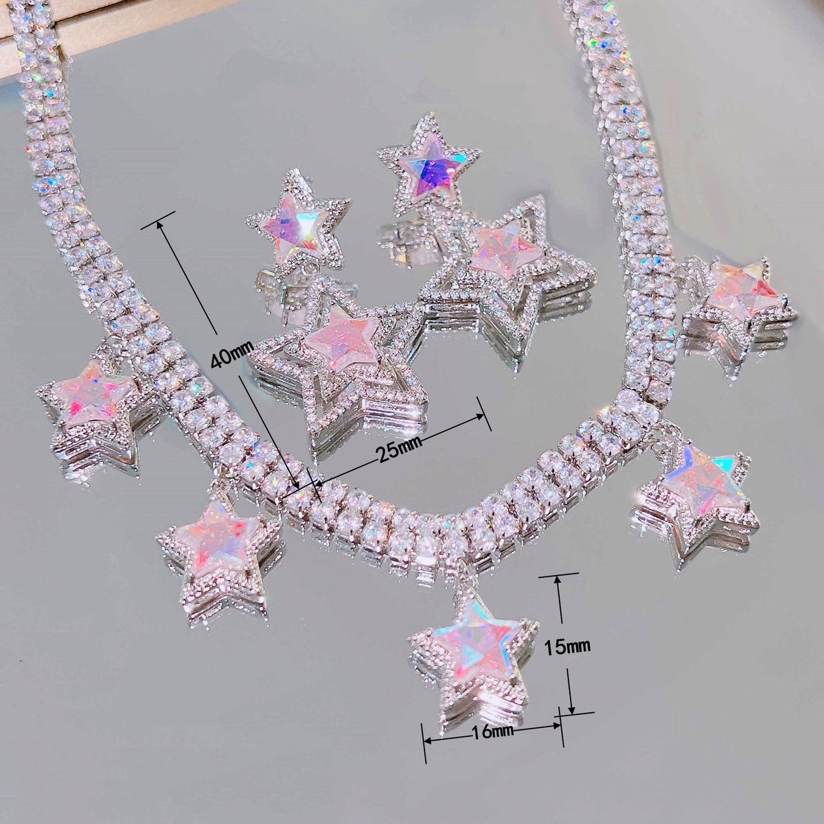 Star Cubic Zirconia Earrings E7883