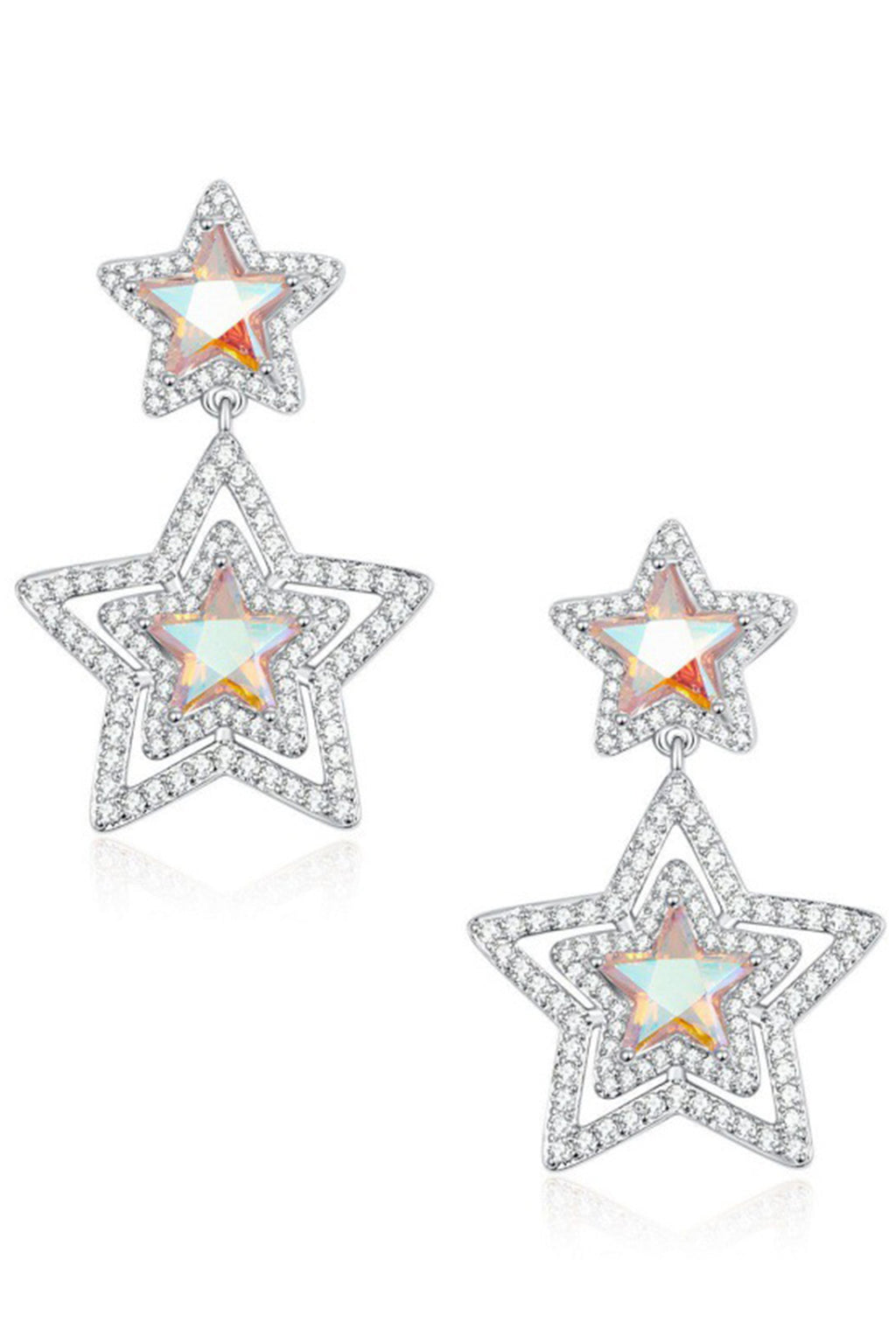 Star Cubic Zirconia Earrings E7883