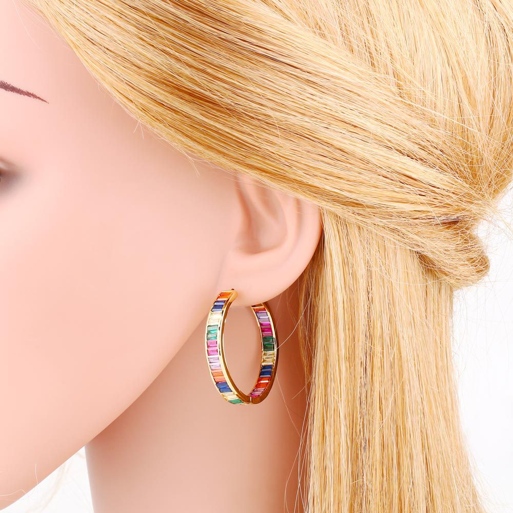 Hoop Cubic Zirconia Earrings E7891