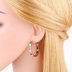 Hoop Cubic Zirconia Earrings E7891