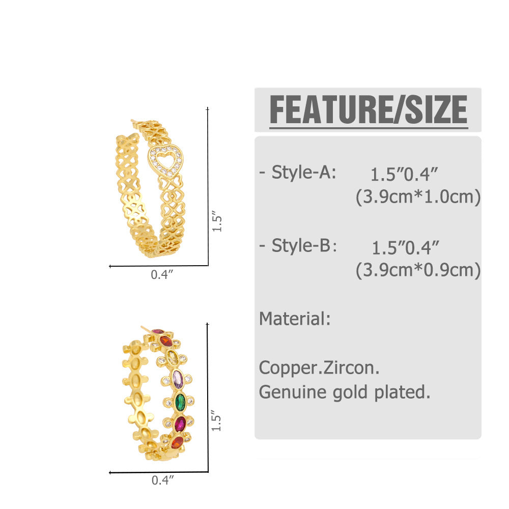 Hoop Cubic Zirconia Earrings E7893