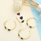 Heart Cubic Zirconia Hoop Earrings E7896