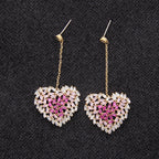 Heart Cubic Zirconia Dangle Earrings E7910